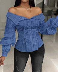 Short length ruched off-shoulder top for women