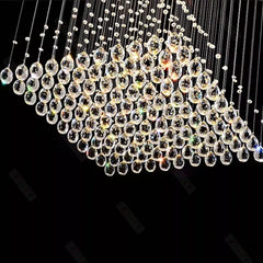Luxury ceiling chandelier installed in a contemporary entryway