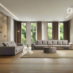 Premium lounge suite sofa upholstered in genuine leather