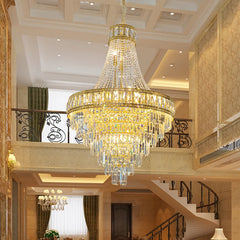 Luxury oversized entry chandelier for contemporary spaces

