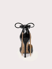 Metallic tassel night out heels for women’s influencer fashion