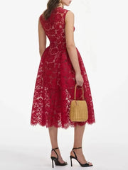 Mid-calf formal cocktail dress designed for elegant evenings