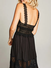 Mid-calf spaghetti strap party dress for summer 