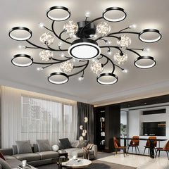 Geometric ceiling light adding urban vibe to apartment decor