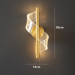 Contemporary LED indoor hanging lamp with adjustable cord in the living room with measurements.