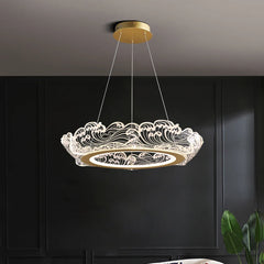 Modern luxe round pendant ceiling light for spacious dining areas