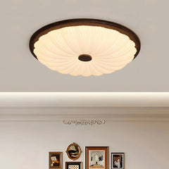 Modern flush mount lighting with sculptural petal design