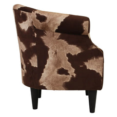 Modern western accent chair styled for small space comfort and decor