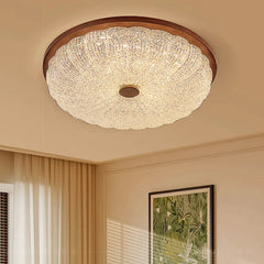 Nature-inspired bedroom ceiling light spreading soft, even glow
