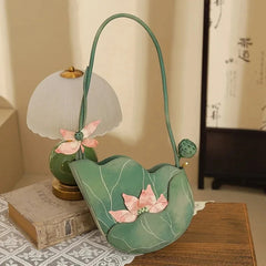 Floral embroidery handbag for women fashion 2025