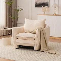 bedroom styled with cloud-style armchair in modern decor
