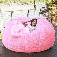 large beanbag cover styled in bedroom without filler
