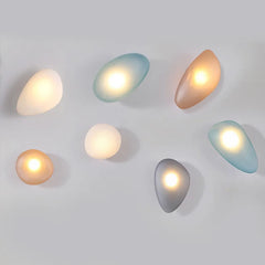 Pastel glass wall lamp for modern bedroom lighting