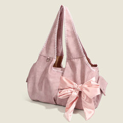 Pastel shoulder bag styled for women on the go