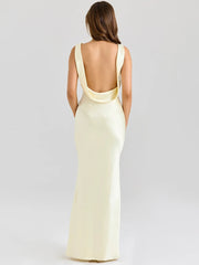 Pastel wedding formal gown, sleeveless and elegant