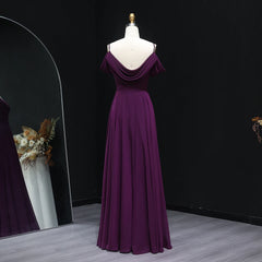 Pleated satin long formal gown in an A-line silhouette with built-in bra support