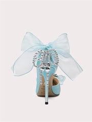 Handmade women’s party shoes with crystal accents