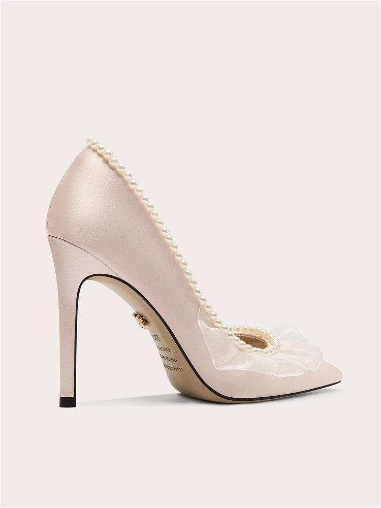 Luxury silk pumps for weddings and banquets