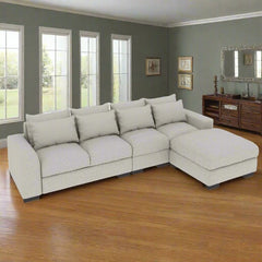 Premium modular sofa with soft feather cushions