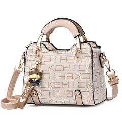 Women’s England-style square crossbody bag with zipper closure