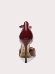 Elegant red patent leather evening sandals for banquets