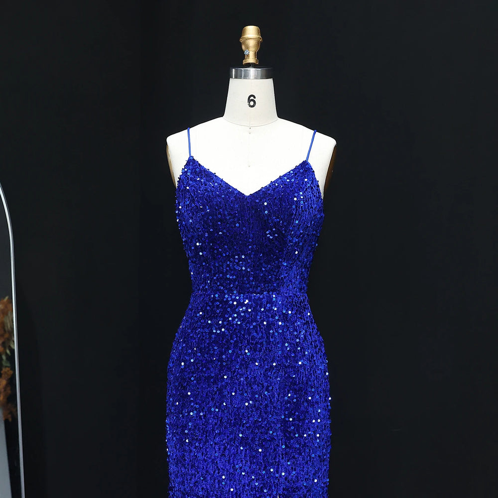 Floor-length mermaid silhouette with a subtle flare at the hem