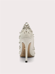 Women’s crystal sequin stiletto heels for weddings
