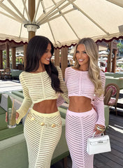 Full resort-style knit co-ord with relaxed movement and flattering slim fit