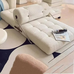 side view of modern folding chair in Scandinavian style living room


