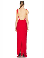 Sleeveless slim fit evening dress for celebrity wear