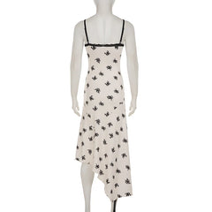Sleeveless cami style dress with contrast lace patchwork for juniors