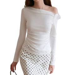 Trending asymmetric white blouse for Pinterest fashion looks