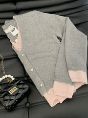 England style gray wool cardigan as cozy Pinterest-inspired gift