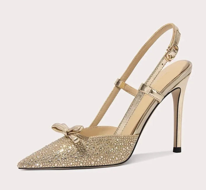 Women’s summer stiletto sandals with buckle strap