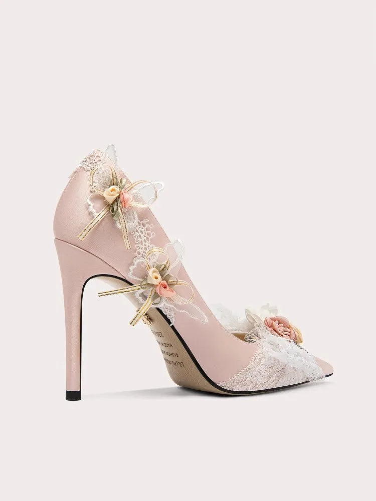 Floral event shoes for women designed for romantic spring celebrations