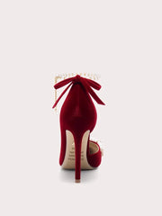 Spring suede high-heel party shoes for women
