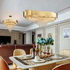 Statement crystal chandelier for upscale home decor