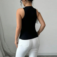 Summer party top with bow accent styled for feminine casual outfits