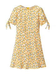 Sunny yellow prairie chic dress ideal for brunch and weekend wear

