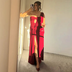 Timeless formal party dress in rich red for special occasions
