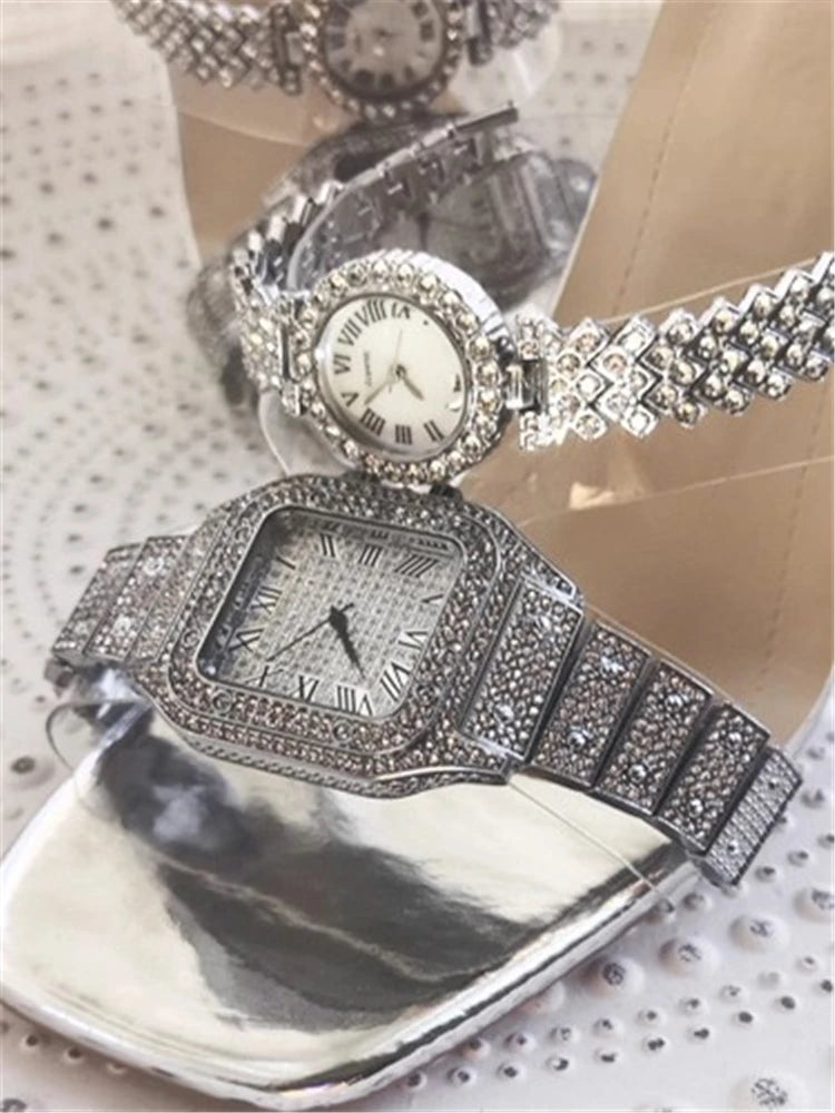 Transparent crystal block heel sandals perfect for statement summer looks