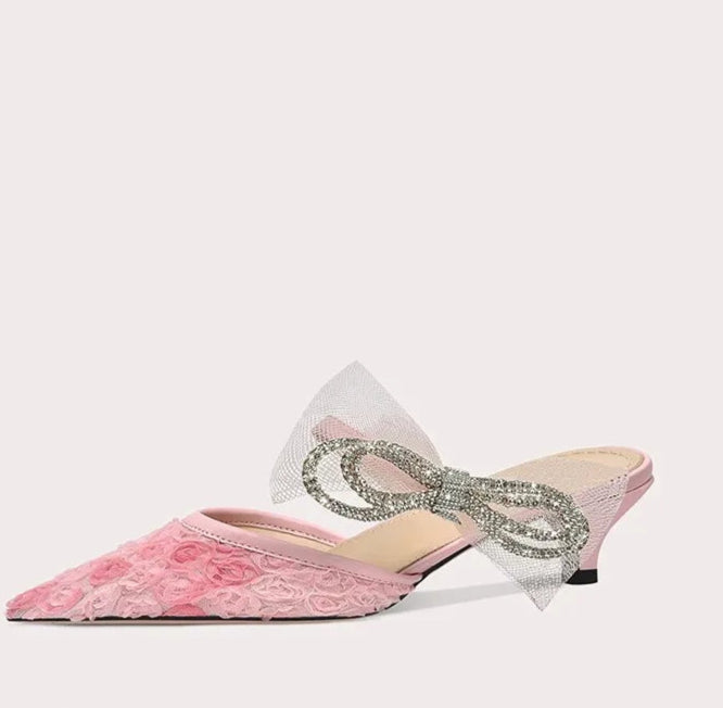 Trending women’s event mules in pink for modern looks