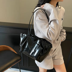 Y2K-inspired pink tote bag for women with minimalist design