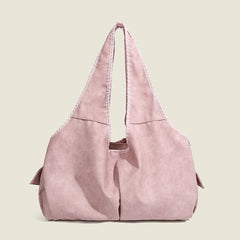 Trendy pink shoulder tote for work, study, and daily essentials

