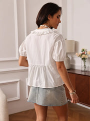 Vintage boho cotton top paired for modern summer outfits