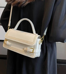 Soft casual shoulder bag with applique detail
