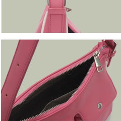 Vintage-inspired pink underarm purse for women