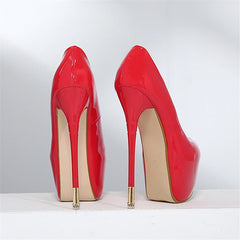 Metallic stiletto high heels for parties and events