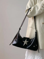 Vintage-inspired black star handbag for women