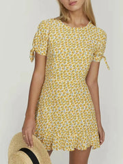 lace-up-yellow-floral-empire-waist-mini